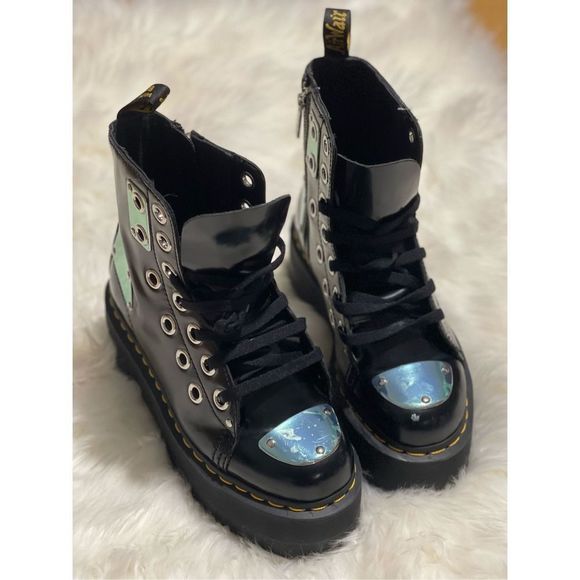 Not for sale***Dr. Martens Jadon max Rebel platform metal leather boots 8 - Picture 2 of 12
